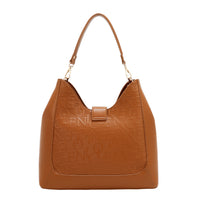 EMBOSSED ELEGANCE HOBO BAG