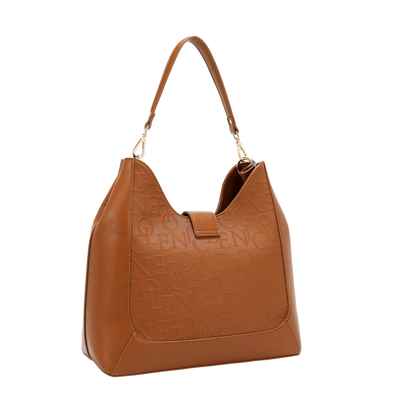 EMBOSSED ELEGANCE HOBO BAG
