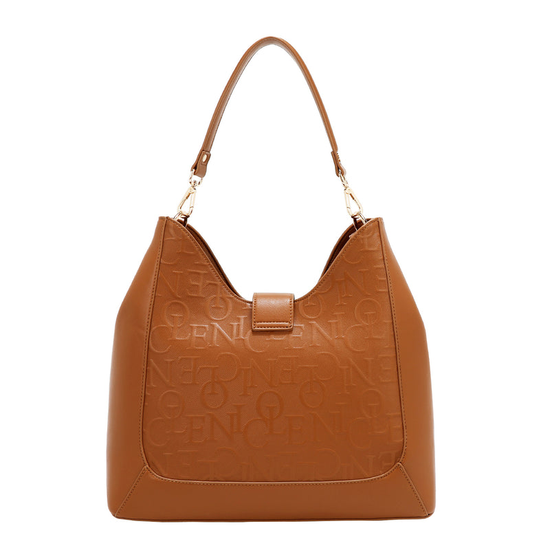 EMBOSSED ELEGANCE HOBO BAG
