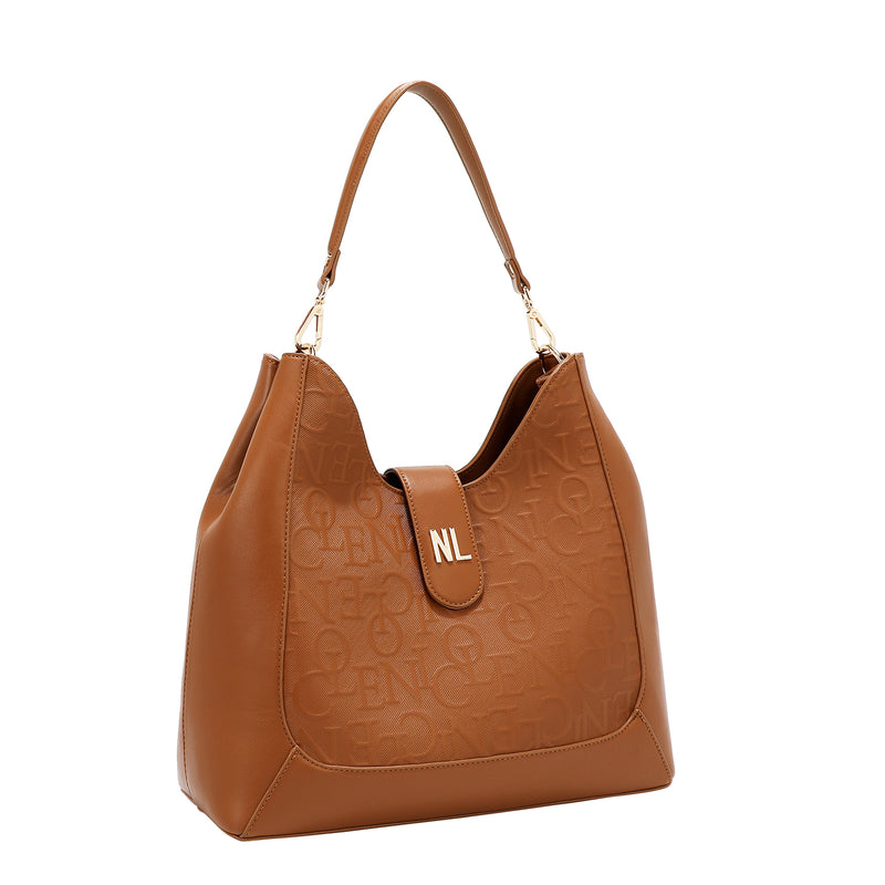 EMBOSSED ELEGANCE HOBO BAG
