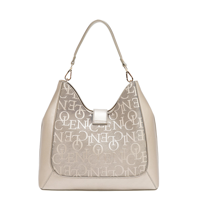 EMBOSSED ELEGANCE HOBO BAG