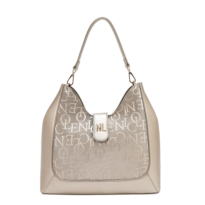 EMBOSSED ELEGANCE HOBO BAG