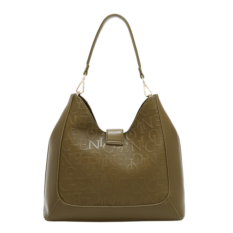 EMBOSSED ELEGANCE HOBO BAG