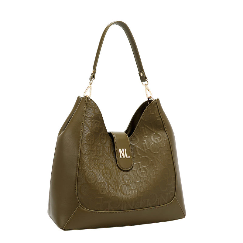 EMBOSSED ELEGANCE HOBO BAG