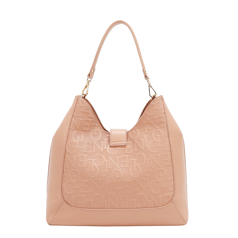 EMBOSSED ELEGANCE HOBO BAG