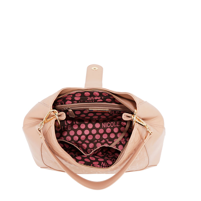 EMBOSSED ELEGANCE HOBO BAG