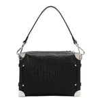 EMBOSSED ELEGANCE SQUARE SHOULDER BAG