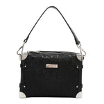 EMBOSSED ELEGANCE SQUARE SHOULDER BAG