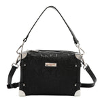 EMBOSSED ELEGANCE SQUARE SHOULDER BAG
