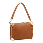 EMBOSSED ELEGANCE SQUARE SHOULDER BAG