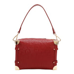 EMBOSSED ELEGANCE SQUARE SHOULDER BAG