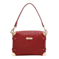 EMBOSSED ELEGANCE SQUARE SHOULDER BAG