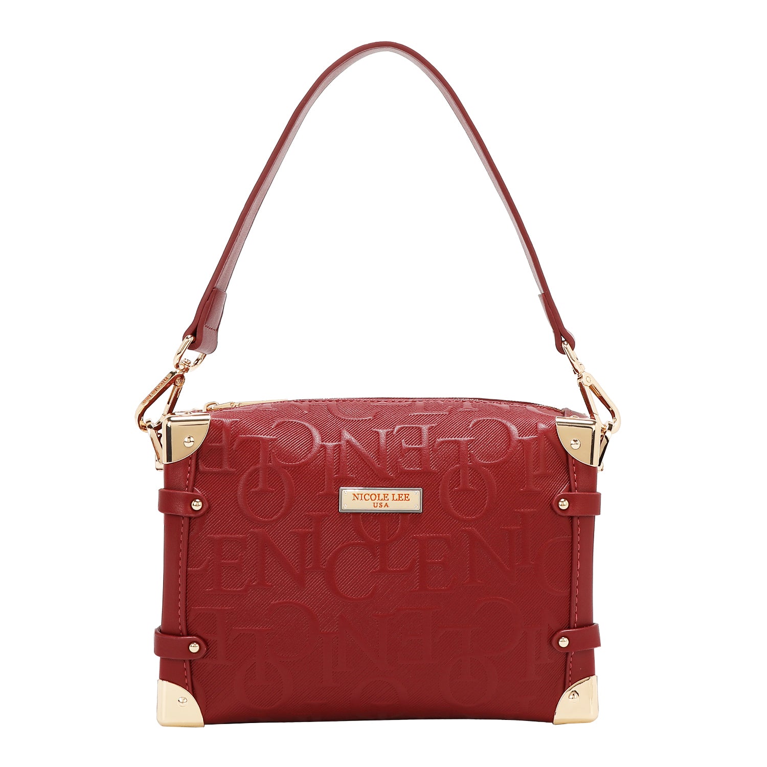 EMBOSSED ELEGANCE SQUARE SHOULDER BAG