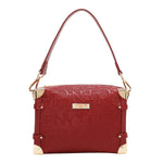 EMBOSSED ELEGANCE SQUARE SHOULDER BAG