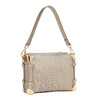EMBOSSED ELEGANCE SQUARE SHOULDER BAG