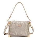 EMBOSSED ELEGANCE SQUARE SHOULDER BAG