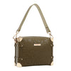 EMBOSSED ELEGANCE SQUARE SHOULDER BAG