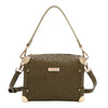EMBOSSED ELEGANCE SQUARE SHOULDER BAG