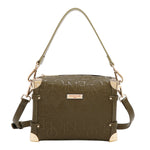 EMBOSSED ELEGANCE SQUARE SHOULDER BAG