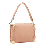 EMBOSSED ELEGANCE SQUARE SHOULDER BAG