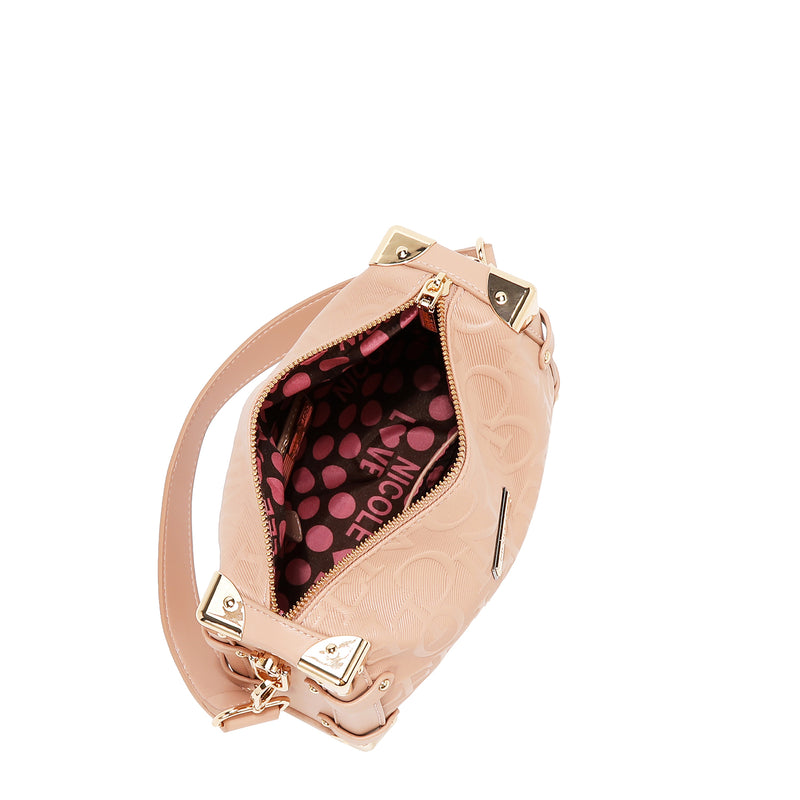 EMBOSSED ELEGANCE SQUARE SHOULDER BAG
