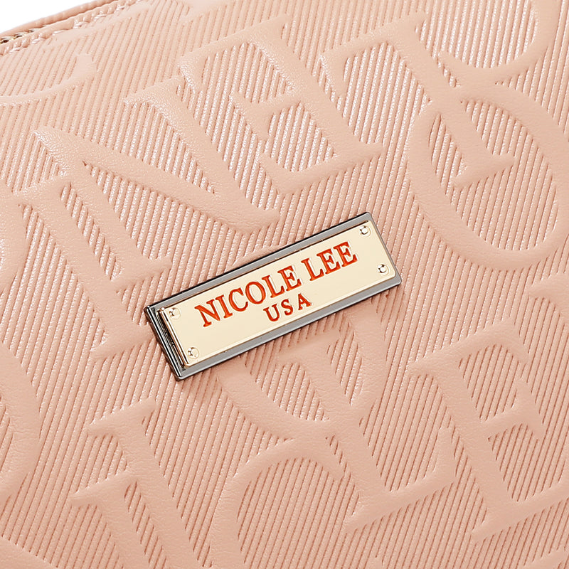 EMBOSSED ELEGANCE SQUARE SHOULDER BAG