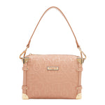 EMBOSSED ELEGANCE SQUARE SHOULDER BAG
