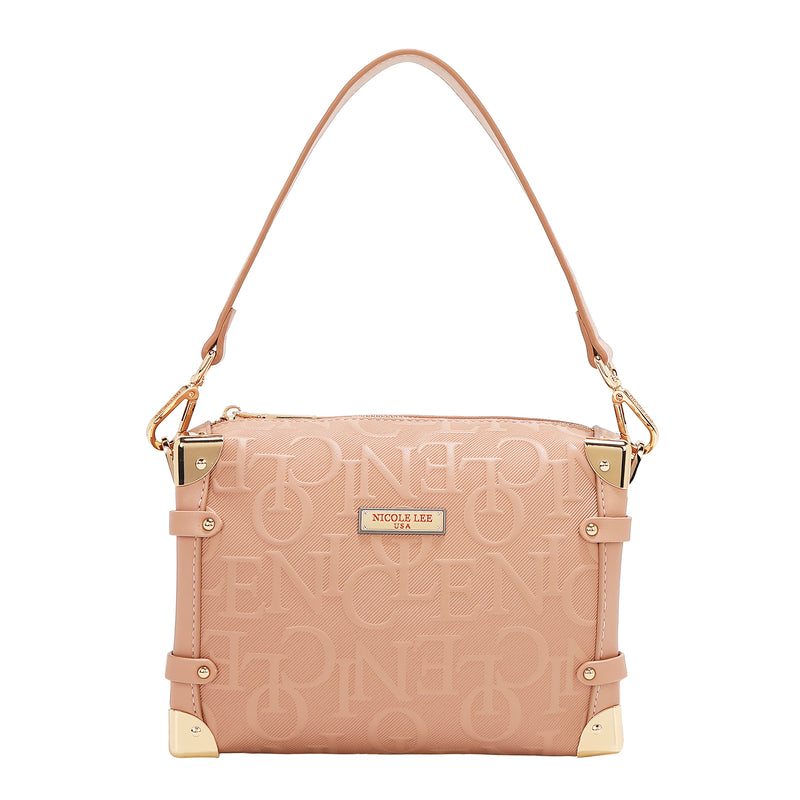 EMBOSSED ELEGANCE SQUARE SHOULDER BAG