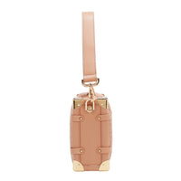 EMBOSSED ELEGANCE SQUARE SHOULDER BAG