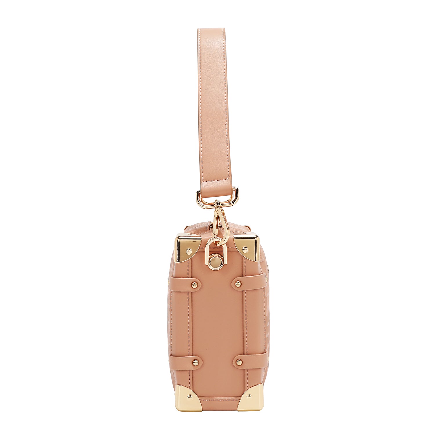 EMBOSSED ELEGANCE SQUARE SHOULDER BAG