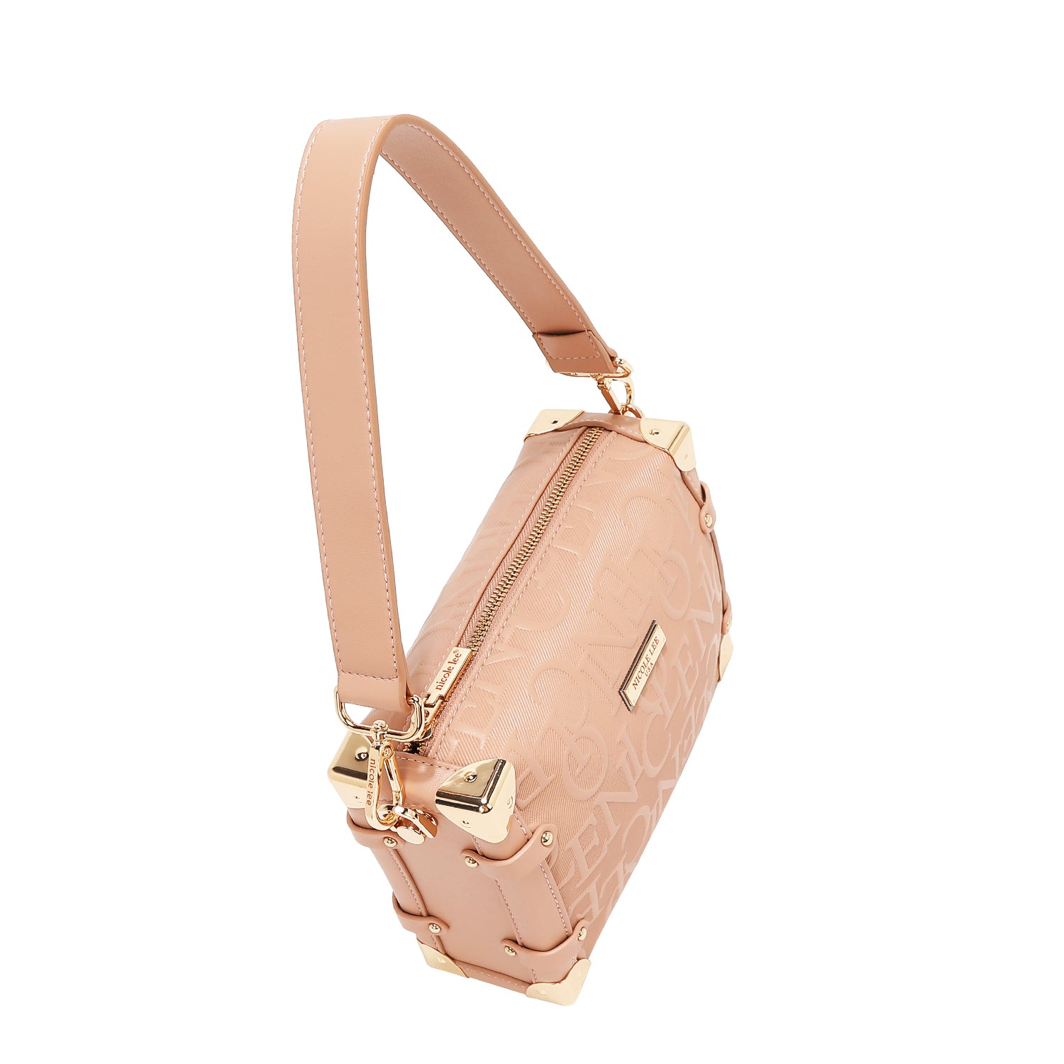 EMBOSSED ELEGANCE SQUARE SHOULDER BAG