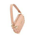 EMBOSSED ELEGANCE SQUARE SHOULDER BAG