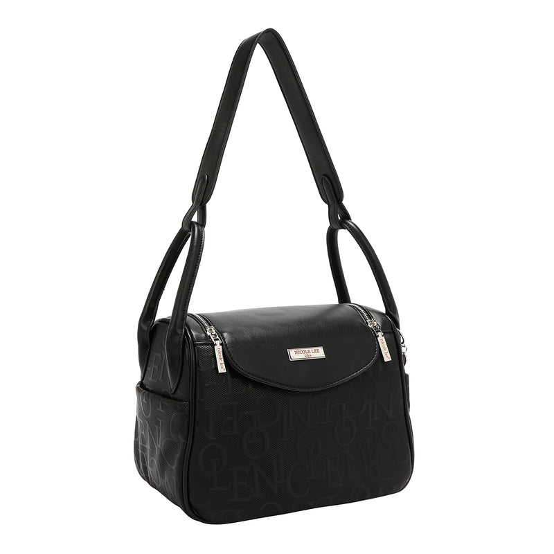 EMBOSSED ELEGANCE SHOULDER BAG