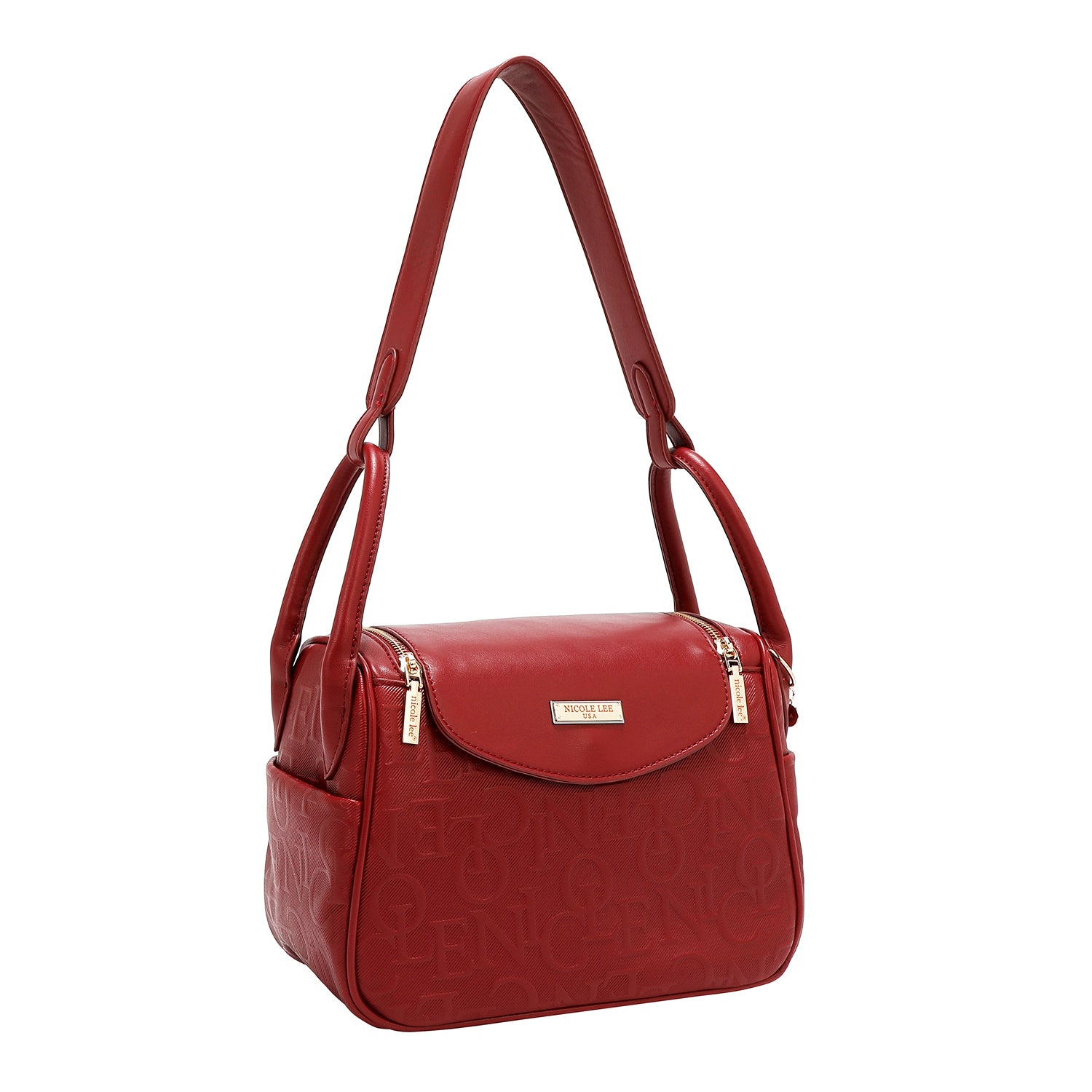 EMBOSSED ELEGANCE SHOULDER BAG