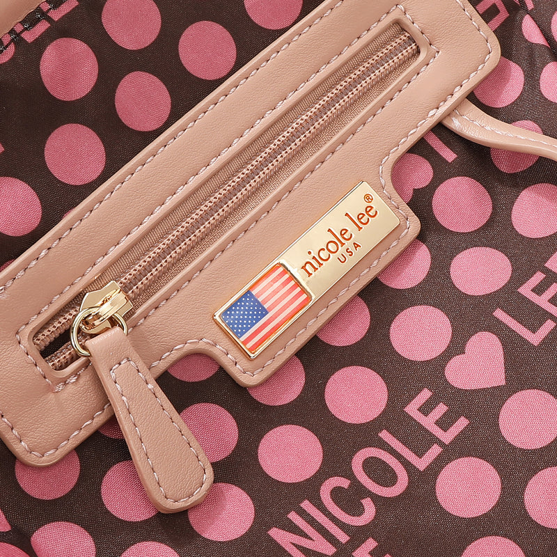 EMBOSSED ELEGANCE MULTIPOCKET BACKPACK