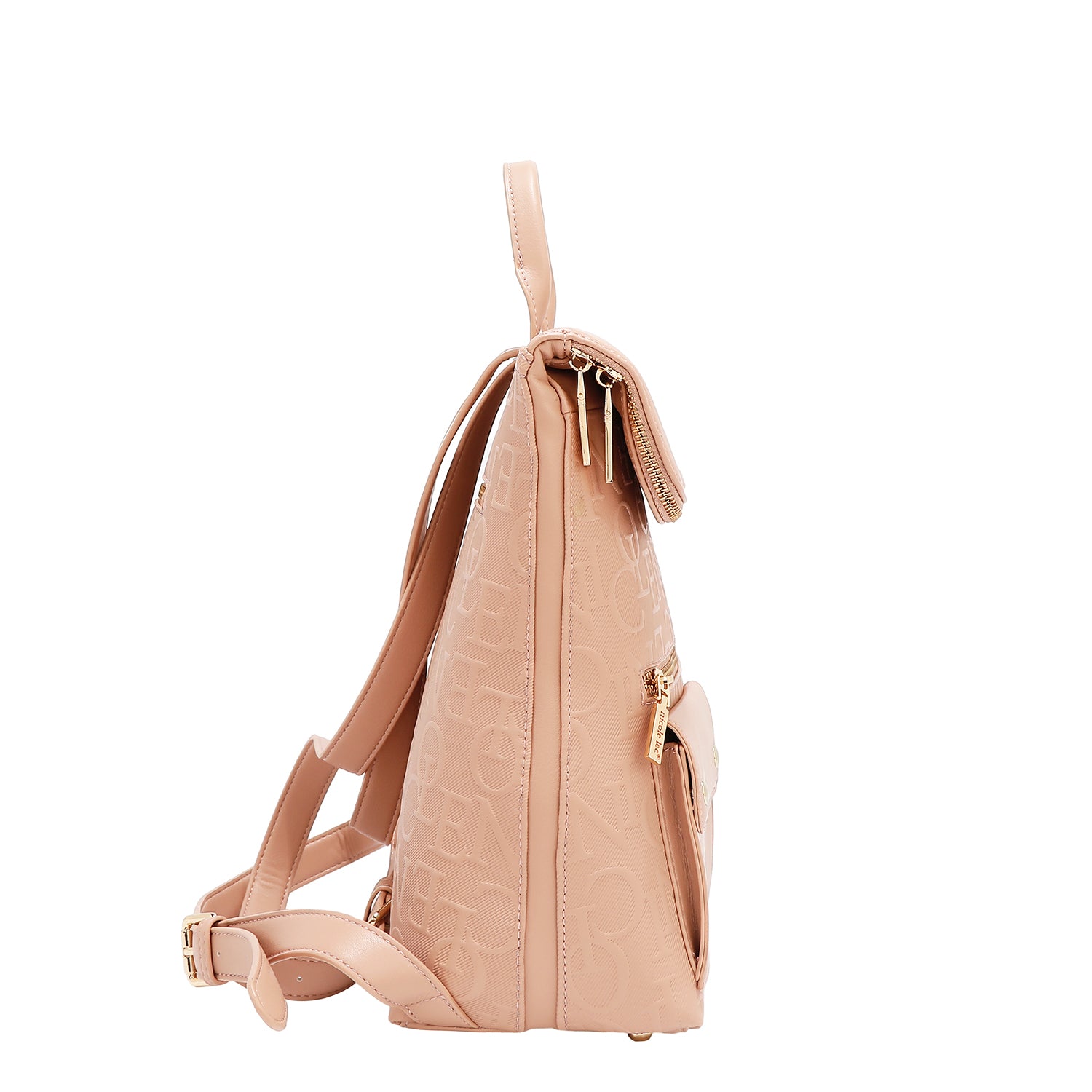 EMBOSSED ELEGANCE MULTIPOCKET BACKPACK