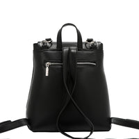 EMBOSSED ELEGANCE CONVERTIBLE FLAP BACKPACK / SHOULDER BAG