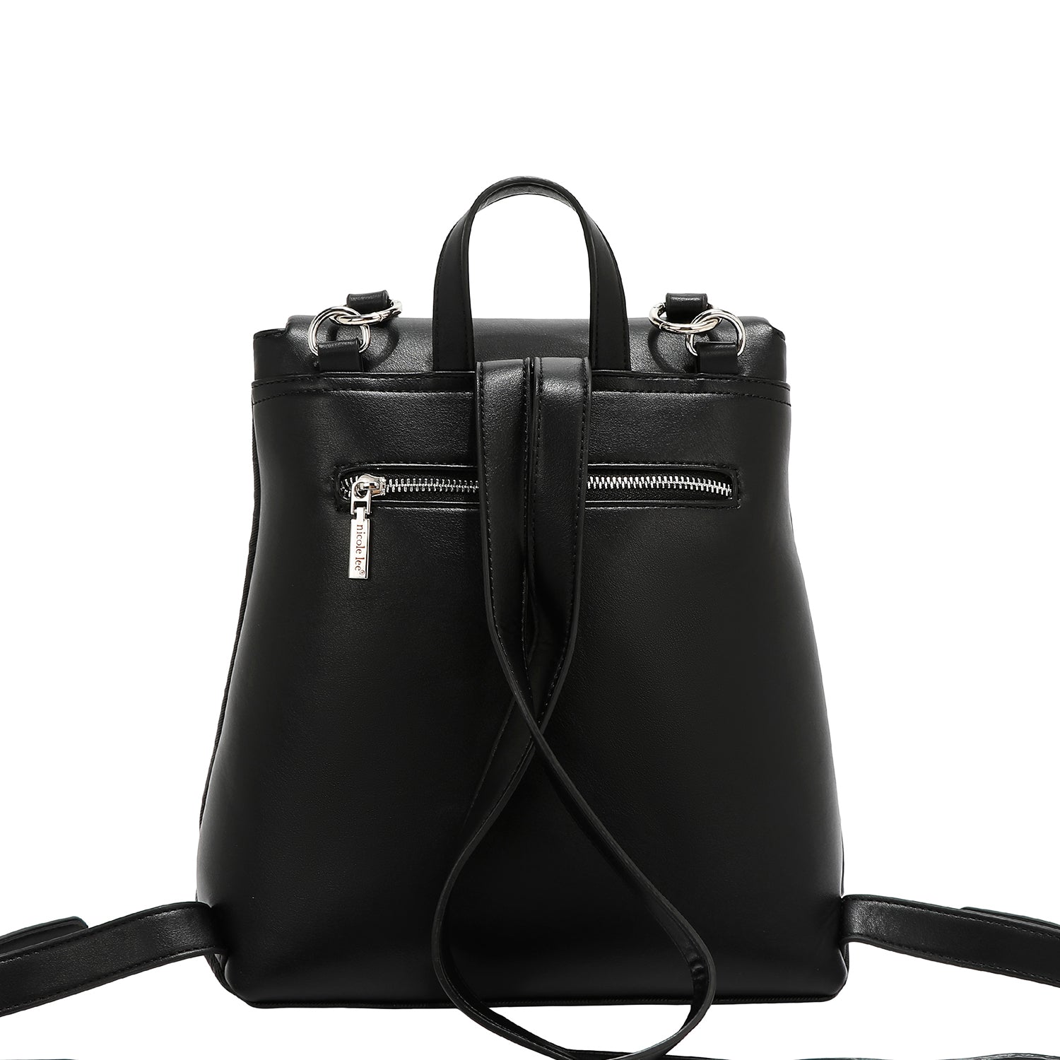 EMBOSSED ELEGANCE CONVERTIBLE FLAP BACKPACK / SHOULDER BAG