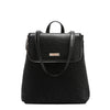 EMBOSSED ELEGANCE CONVERTIBLE FLAP BACKPACK / SHOULDER BAG