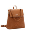 EMBOSSED ELEGANCE CONVERTIBLE FLAP BACKPACK / SHOULDER BAG