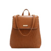 EMBOSSED ELEGANCE CONVERTIBLE FLAP BACKPACK / SHOULDER BAG