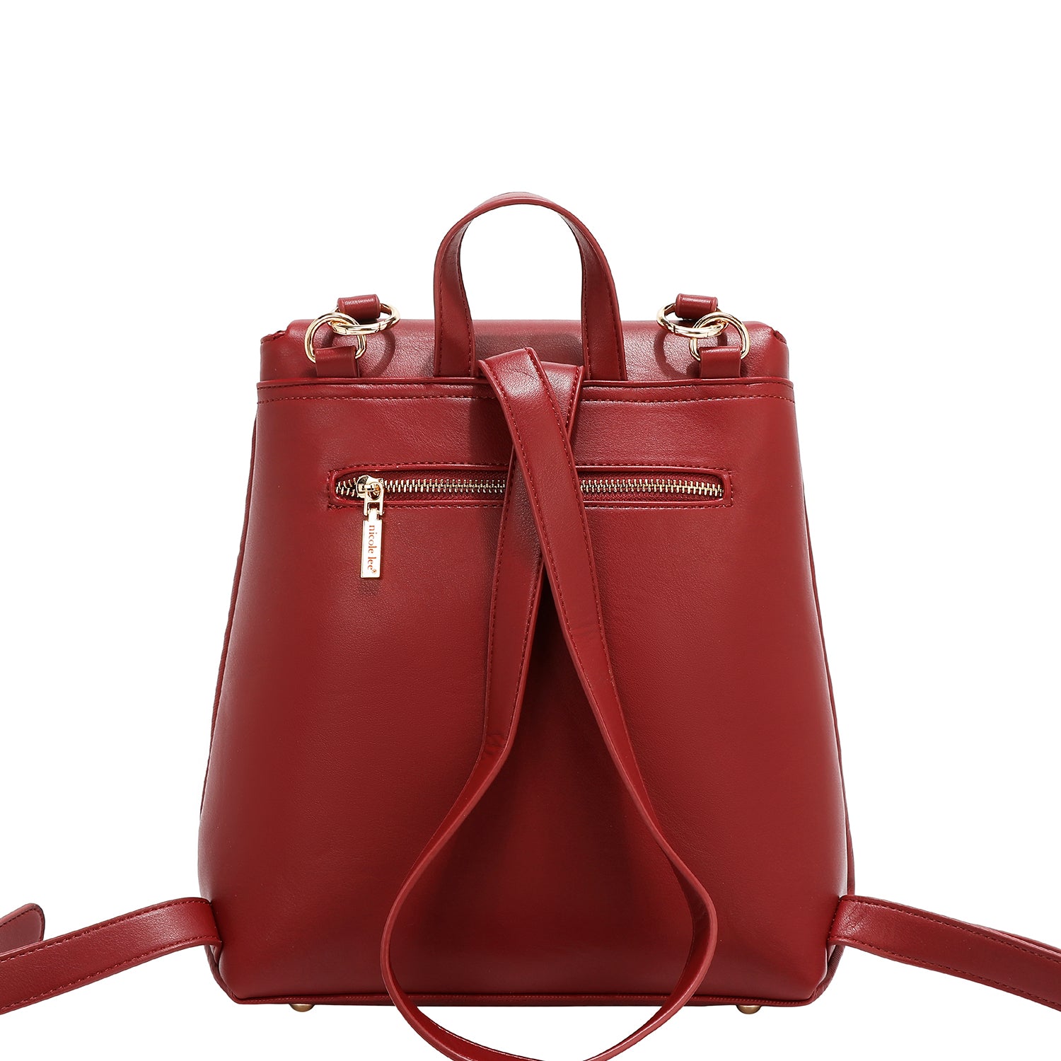 EMBOSSED ELEGANCE CONVERTIBLE FLAP BACKPACK / SHOULDER BAG