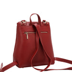 EMBOSSED ELEGANCE CONVERTIBLE FLAP BACKPACK / SHOULDER BAG