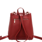EMBOSSED ELEGANCE CONVERTIBLE FLAP BACKPACK / SHOULDER BAG