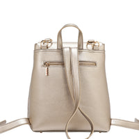 EMBOSSED ELEGANCE CONVERTIBLE FLAP BACKPACK / SHOULDER BAG