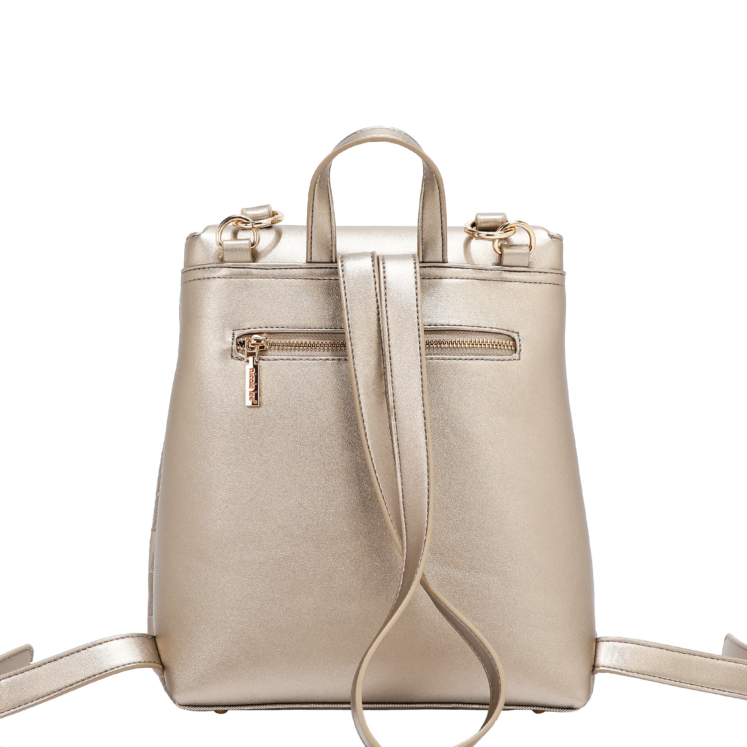 EMBOSSED ELEGANCE CONVERTIBLE FLAP BACKPACK / SHOULDER BAG