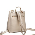EMBOSSED ELEGANCE CONVERTIBLE FLAP BACKPACK / SHOULDER BAG
