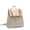 EMBOSSED ELEGANCE CONVERTIBLE FLAP BACKPACK / SHOULDER BAG
