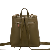 EMBOSSED ELEGANCE CONVERTIBLE FLAP BACKPACK / SHOULDER BAG