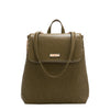 EMBOSSED ELEGANCE CONVERTIBLE FLAP BACKPACK / SHOULDER BAG